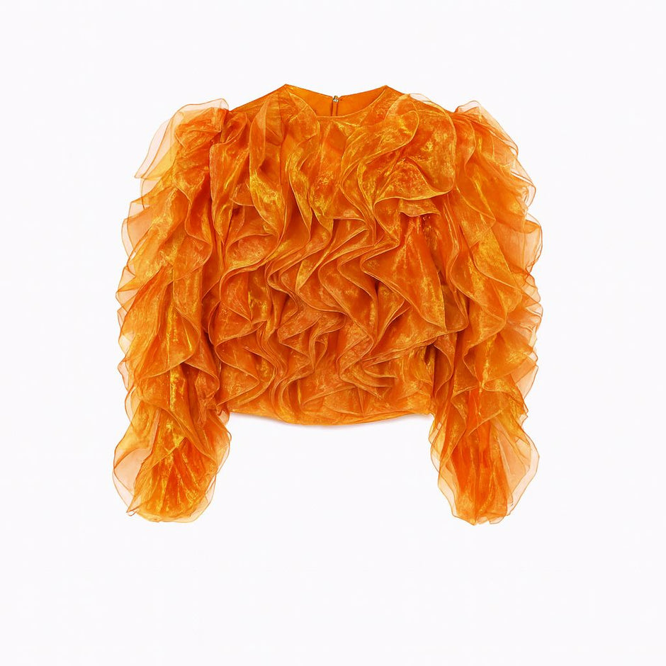 Organza ruffle tops